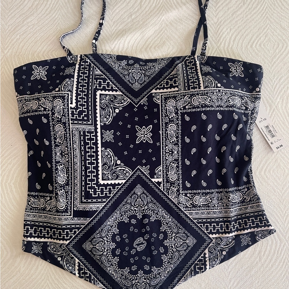 No Boundaries Juniors Bandana Tube Top, Sizes Large
